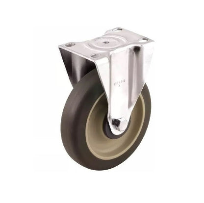1160209 | RWC-R2711 (2 Pcs) --- Plate Castors - Wheel diameter 50 Rigid 30 mm - Inst Rubber