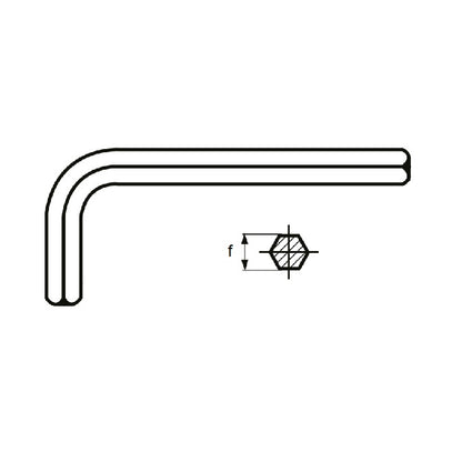 1002833 | HK-0090-S (5 Pcs) --- Keys and Screwdrivers Tools - 0.9 mm Short Arm