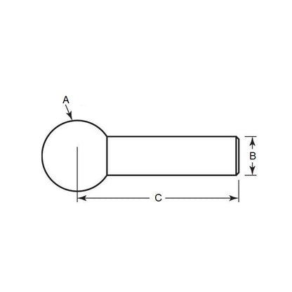 1069968 | BLTO-00635-CS-2 --- Tooling Balls - 6.35x3.175x14.3 mm - Carbon Steel
