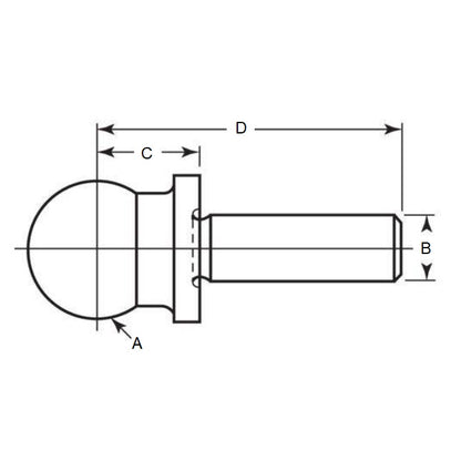 1069970 | BLTO-00635-S440-1SP --- Tooling Balls - 6.35x3.175x14.3 mm - Stainless Steel