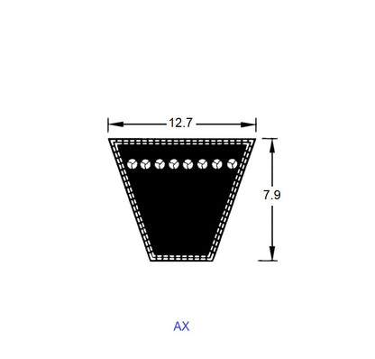 1218417 | BV12-00533-AX21 --- Vee Belts - 533.4 -21.0 in.- mm - - - - Natural Rubber - Raw Edge