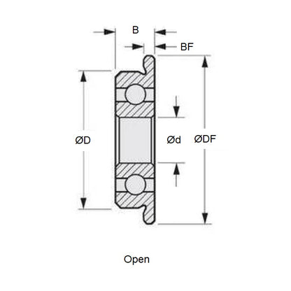 1037252 | SF681X-MC34-GR7-R-L23 --- Single Row Ball Bearings - 1.5x4x1.2 mm - Stainless Steel AISI 440C