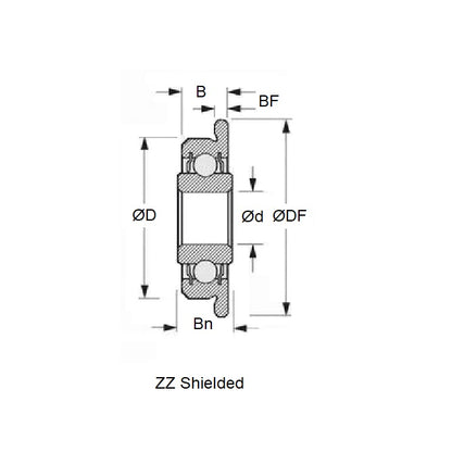 1037148 | SFWR1B-ZZS-MC34-U3-AF12 --- Single Row Ball Bearings - 1.397x4.763x2.779 mm / 3.571 mm - Stainless Steel AISI 440C