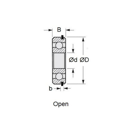 1117241 | 6003-NR --- Single Row Ball Bearings - 17x35x10 mm - Chrome Steel SAE 52100
