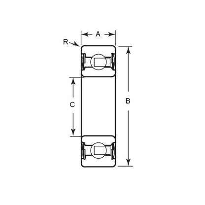1086519 | R11812-ZZ-SG --- Single Row Ball Bearings - 9.525x28.575x9.525 mm - Chrome Steel