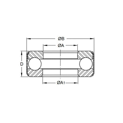 1086505 | T-0095-0266-BND --- Thrust Ball Bearings - 9.525x26.594x9.119 mm / 10.16 mm - Carbon Steel