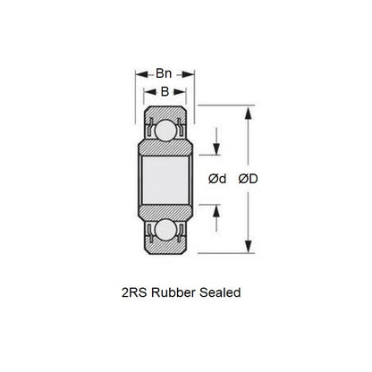 1119845 | WR11924-2RB-FC-ECO --- Single Row Ball Bearings - 19.05x30.163x6.35 mm / 7.142 mm - Chrome Steel SAE 52100