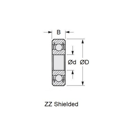 1044696 | S683A-ZZ-MC3-JP6 --- Single Row Ball Bearings - 3x7x3 mm - Stainless Steel AISI 440C