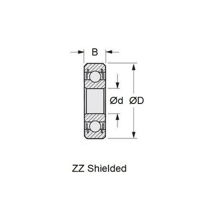 1044696 | S683A-ZZ-MC3-JP6 --- Single Row Ball Bearings - 3x7x3 mm - Stainless Steel AISI 440C