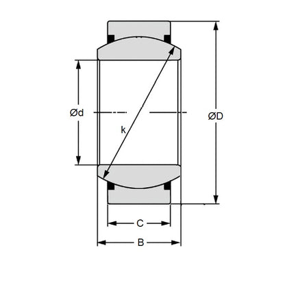 1156529 | GE-04500-06800-ST-W --- Spherical Bushings - 45x68x32 mm - Steel