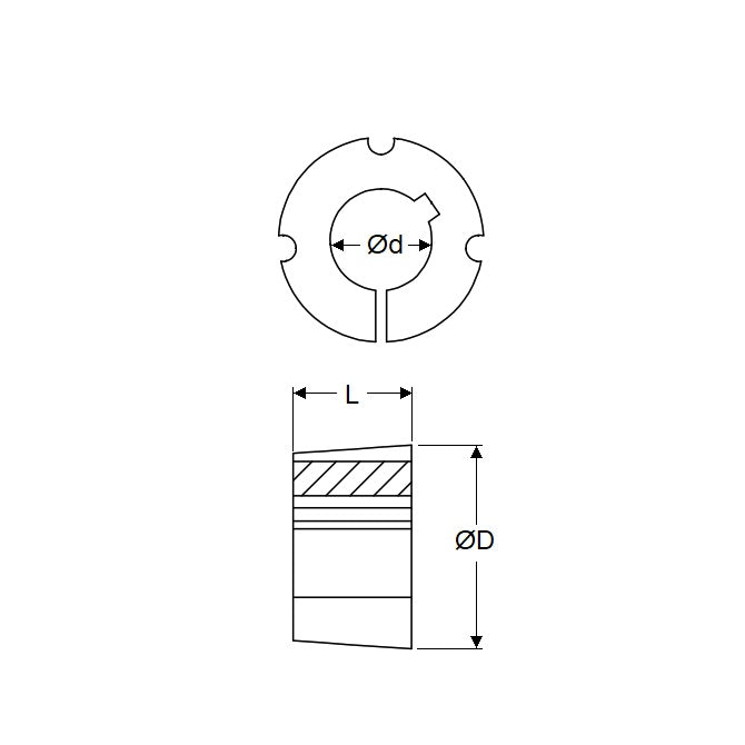 1155703 | TLB-3020-0445 --- Taperlock Bushings - 44.45x108x50.8 mm