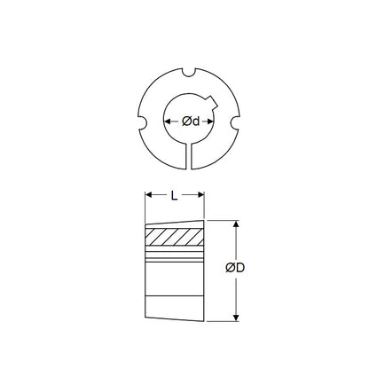 1155703 | TLB-3020-0445 --- Taperlock Bushings - 44.45x108x50.8 mm