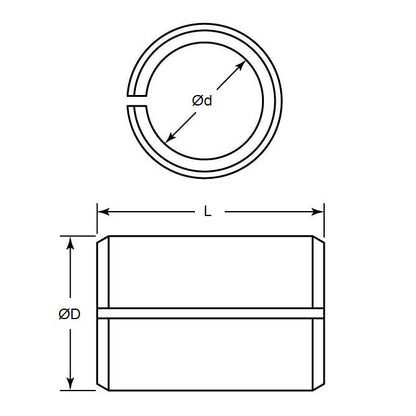 1133575 | VT108RS --- Tension Bushings - 25.4x31.75x12.7 mm  - Steel