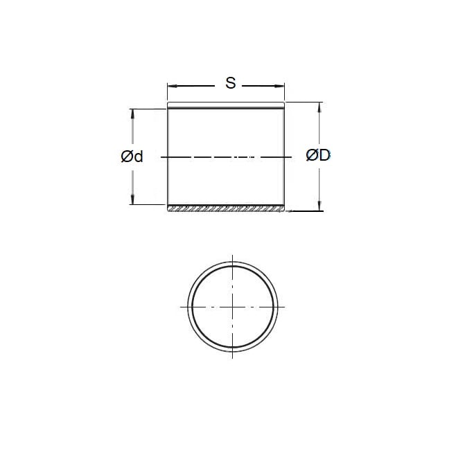 1142535 | BP0318-0413-0762-BG --- Unflanged Bushes - 31.75x41.275x76.2 mm - Aluminium Bronze with Graphite Plug