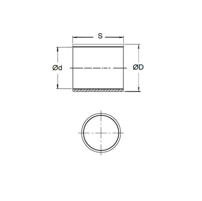1085542 | BP0095-0127-0381-BC9 --- Unflanged Bushes - 9.525x12.7x38.1 mm - Bronze C93200