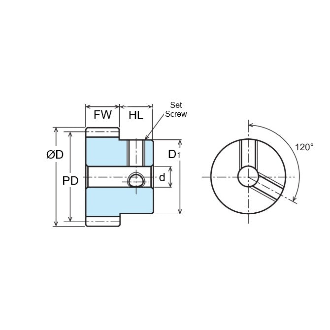 1185961 | G100B-100-M1-100-200-CGD --- Spur Gears - 100 tooth - 100x20 mm - Steel AISI 4135