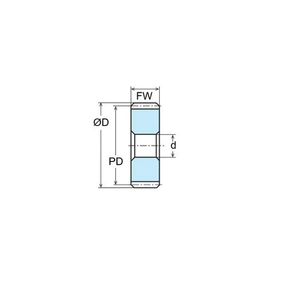 1185911 | G100B-100-M1-060-100-C-ND --- Spur Gears - 100 tooth - 100x10 mm - Carbon Steel