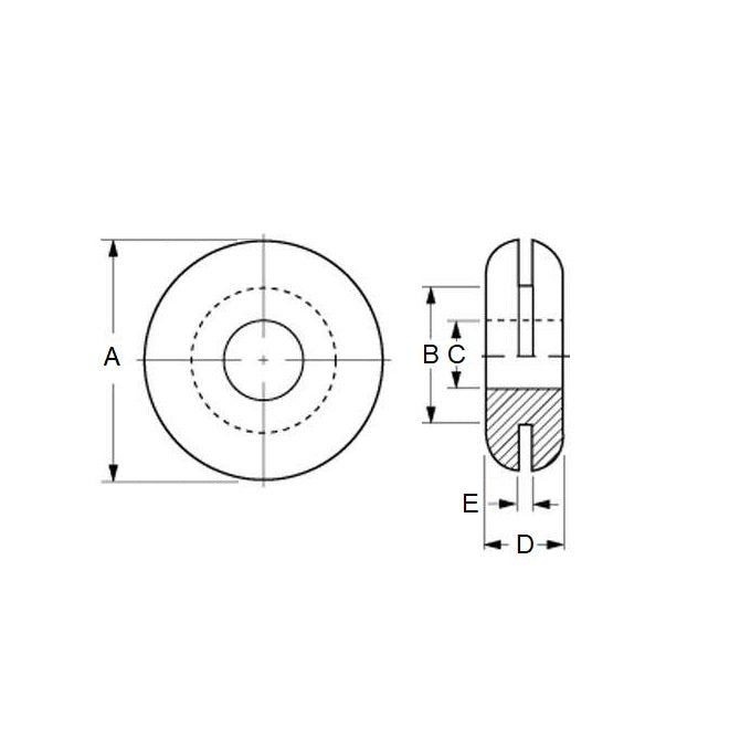 1093713 | GO-106-064-133-R17 (5 Pcs) --- Natural Rubber Grommets - 10.6x6.4x13.3 mm - Natural Rubber