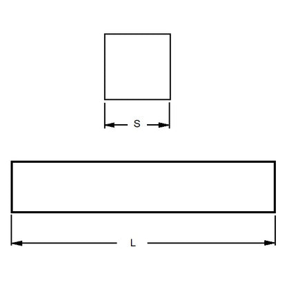 1042799 | 4R-0028-0300-KS6U --- Square Keysteel Lengths - 2.778x2.778x300 mm - Stainless Steel 316 Similar to A4, 18-10
