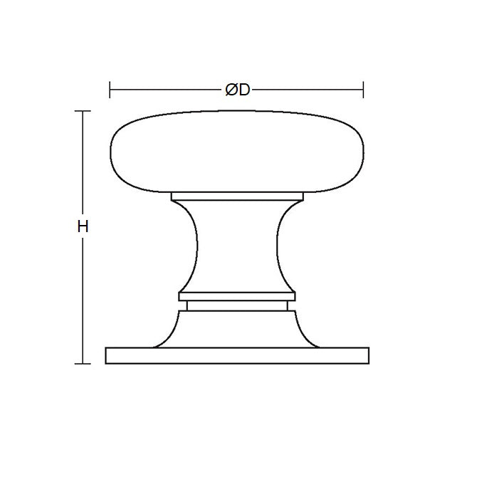 1055303 | KF042C-038-CAB-CH16 --- Cabinet Hardware Knobs - 8-32 UNC -4.17mm- 38.1x25.4 mm - Zinc Diecast