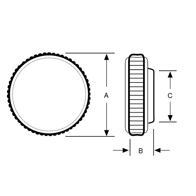 1053345 | KM050M-016-KNU-Y (10 Pcs) --- Thumb Knobs - M4 -4.00mm- - Use Own Screw 16x6.5 mm - Plastic