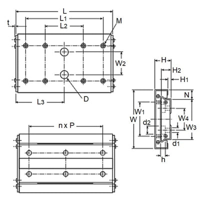 1080789 | BWU8-20 (10 Pcs) --- Linear Slides - 8x4x20 mm