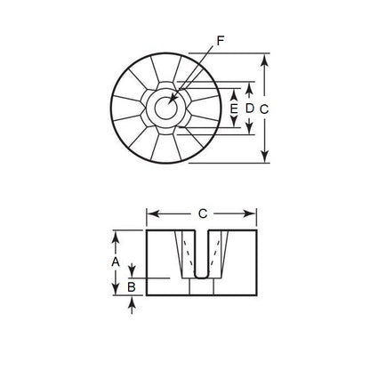 1133226 | MAG-SPR-25-005-AN --- Side Pole Rotator Alnico Magnets - 25.4 mm - 5 - 4