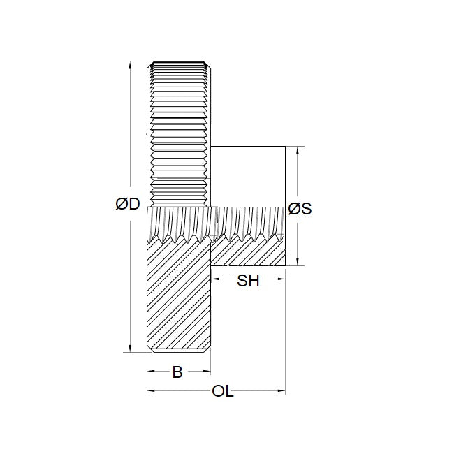 1059131 | NT048F-TH1206-S3 --- Thumb Nuts - 10-32 UNF - 4.76mm - 11.1x4.76 mm - Stainless Steel 303/304 Similar to A2, 18-8 HRB80