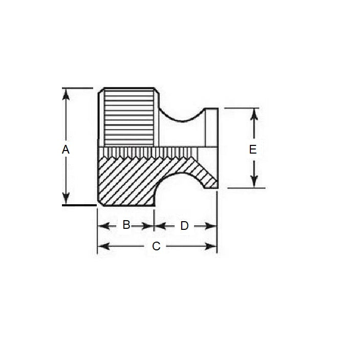 1049794 | NT035C-THC-S3 --- Thumb Nuts - 6-32 UNC - 3.5mm - 7.1x3.18 mm - Stainless Steel 303 Similar to A2, 304, 18-8