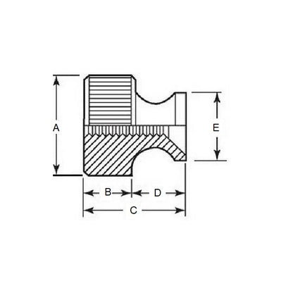 1049794 | NT035C-THC-S3 --- Thumb Nuts - 6-32 UNC - 3.5mm - 7.1x3.18 mm - Stainless Steel 303 Similar to A2, 304, 18-8