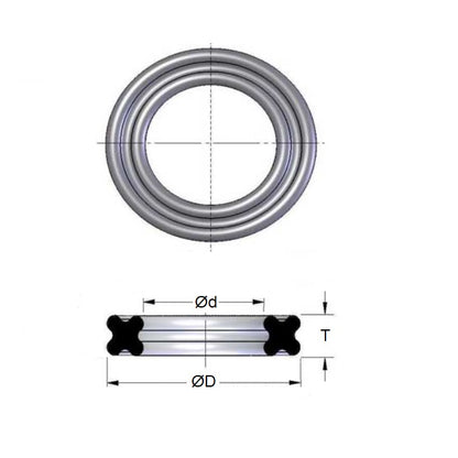 1125024 | QR-02064-320-N70 (200 Pcs) --- Quad O-Rings - 20.64x3.18 mm - Nitrile NBR