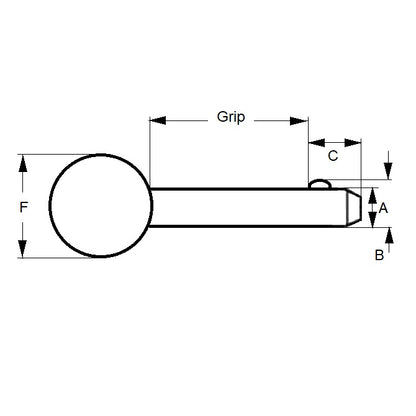 1072467 | BLP-064-0254-BL-C --- Ball Lock Pins - 6.35x25.4 mm - Zinc Plated Carbon Steel