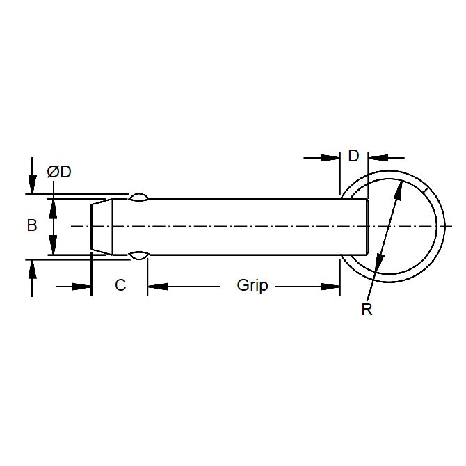 1056493 | BLP-048-0318-K2-S4 --- Ball Lock Pins - 4.76x31.75 mm - 304 Stainless Steel