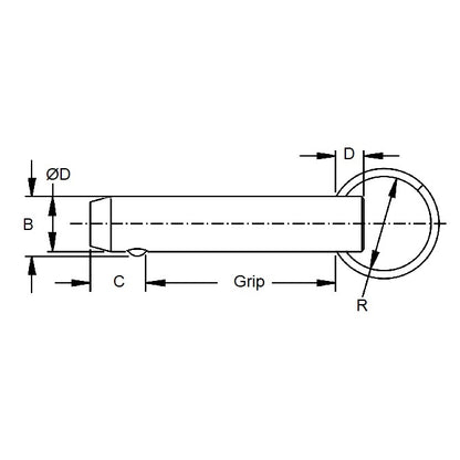 1056523 | BLP-048-0381-K1-C --- Ball Lock Pins - 4.76x38.1 mm - Carbon Steel