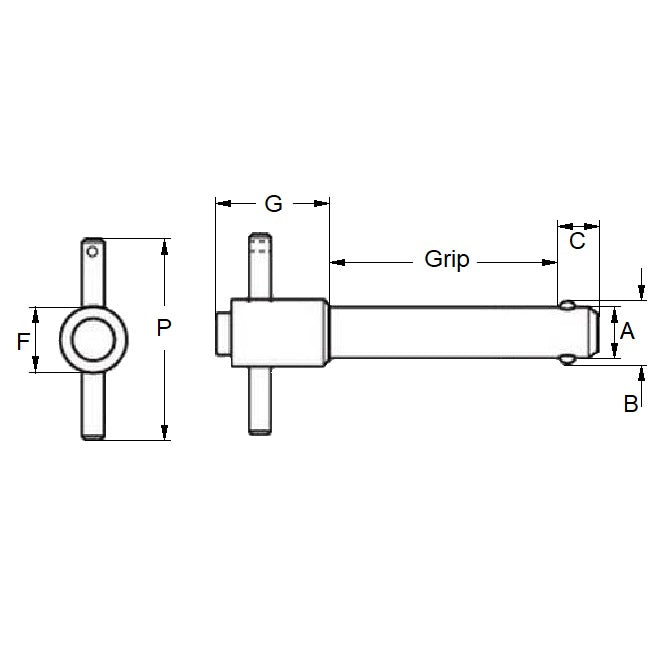 1111709 | BLP-159-1016-THD-S17 --- Ball Lock Pins - 15.88x101.6 mm - 17-4 PH Stainless