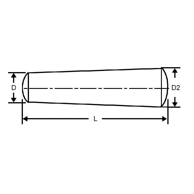 1056553 | TP-048-0445-S3 --- Taper Imperial Pins - 4.76x44.45x3.97 mm - Stainless Steel 304 (Similar to A2, 18-8) HRB80