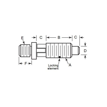 1059117 | PLST-048F-103-TASL-003 --- Spring Threaded Adapter Plungers - 10-32 UNF -4.76mm- 10.3 mm - 1 N - Stainless Steel
