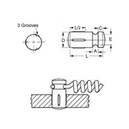 1048346 | SPP-032-19 (10 Pcs) --- Spring Posts - 3.175x19.05x1.626 mm - Steel