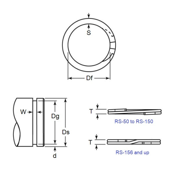 1203246 | RS-700 --- External Retaining Rings - 177.8x2.19x173.18 mm - Spring Steel