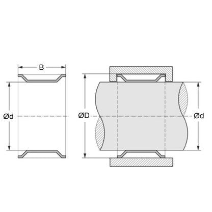 1059557 | TR-048-057-127-C --- Tolerance Retaining Rings - 4.775 to 4.750 5.740 to 5.690 12.7 mm - Spring Steel High Carbon