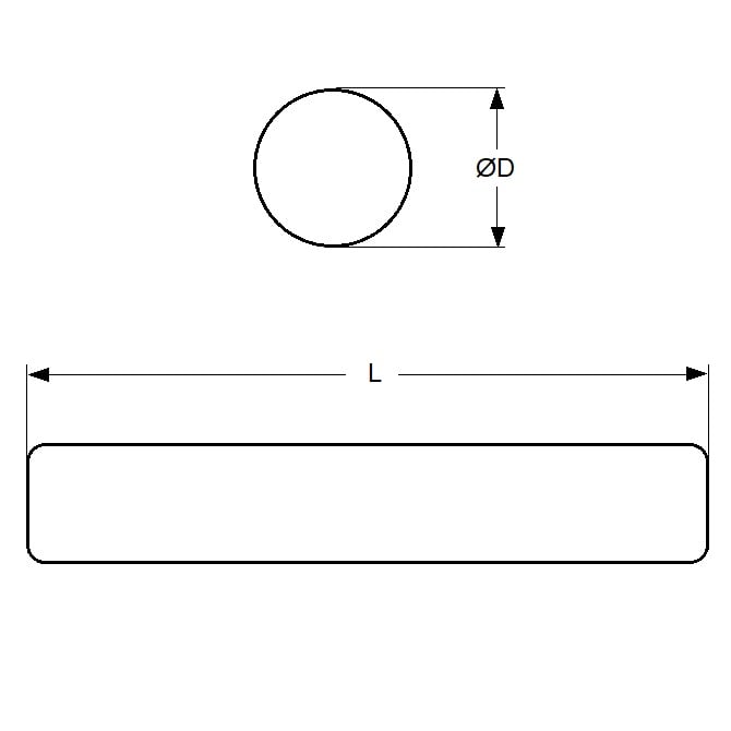 1041199 | 0R-0024-0914-BR385 --- Round Rod - 2.38x914.4 mm - Gd. 385 - Brass 385