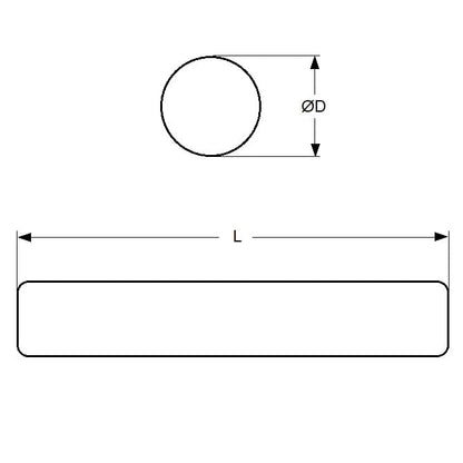 1041199 | 0R-0024-0914-BR385 --- Round Rod - 2.38x914.4 mm - Gd. 385 - Brass 385