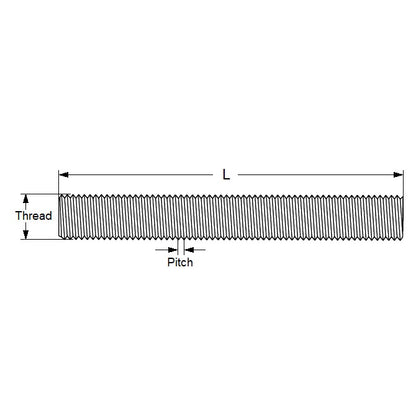 1057276 | AT042C-0025-S4 (71 Pcs) --- Threaded Studs Threaded Rod - 8-32 UNC -4.17mm- 25.4 mm - 18-8 Stainless Steel
