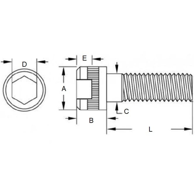 1088701 | SC100MF-050-C-SK-BO --- Socket Cap Screws - M10 Fine -10x1.25mm- 50 mm - Black Oxide Carbon Steel 12.9
