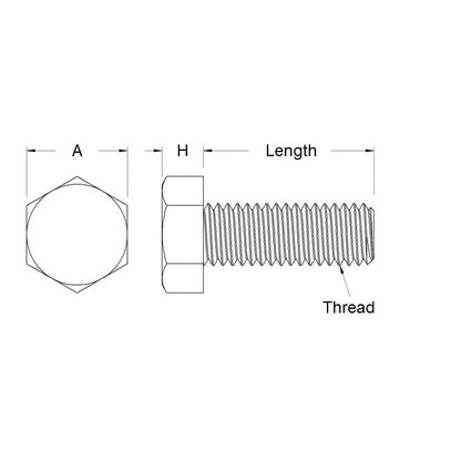 1038501 | SC012F-010-H-BR (10 Pcs) --- Hex Head Screws - 00-90 UNF -1.19mm- 9.5 mm - Brass