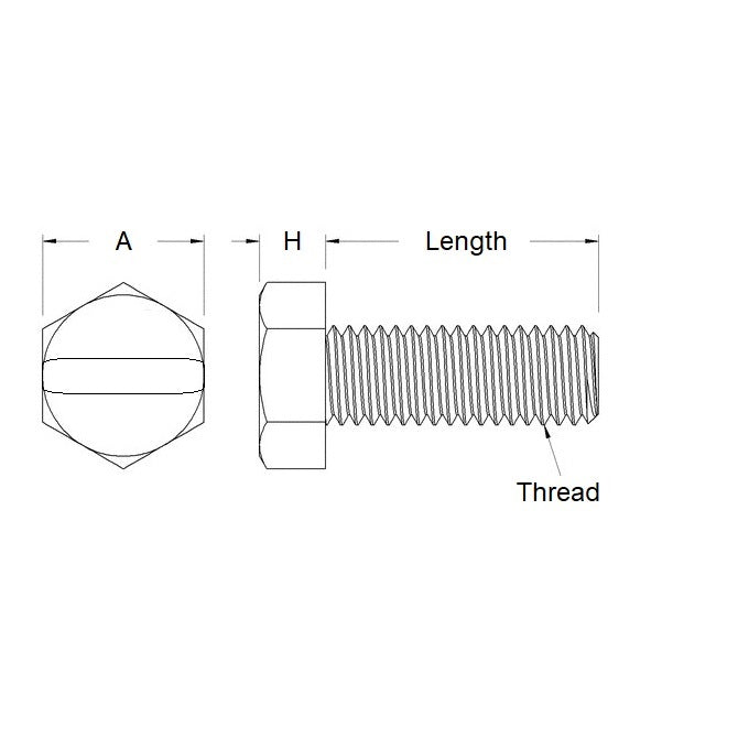 1055291 | SC042C-032-H-SL-N (12 Pcs) --- Hex Head Screws - 8-32 UNC -4.17mm- 31.8 mm - Nylon -Zytel 101-