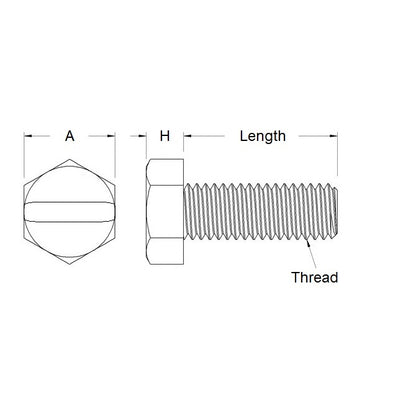 1055291 | SC042C-032-H-SL-N (12 Pcs) --- Hex Head Screws - 8-32 UNC -4.17mm- 31.8 mm - Nylon -Zytel 101-