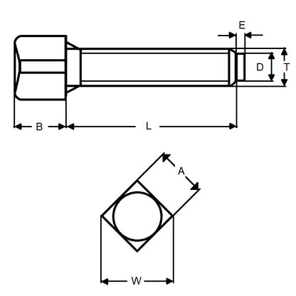 1073202 | SC064C-051-SQ-C-DP --- Set Screws - 1/4-20 UNC -6.35mm- 50.8x6.35 mm