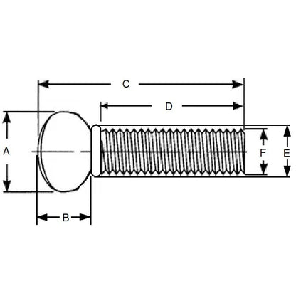 1103285 | THS127C-019-F-CS-WF (50 Pcs) --- Thumb Screws - 1/2-13 UNC -12.7mm- 19.05x47.63 mm - Malleable Iron