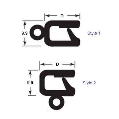 1039140 | STP-1830RS (FT) --- Push On Trim Seals - 1.5 to 4.3 9.5 mm - 2
